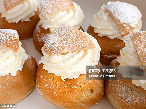 semla (sweden) - shrovetide stock pictures, royalty-free photos & images