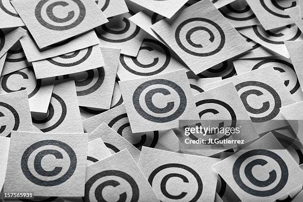 sinal de copyright - direito imagens e fotografias de stock
