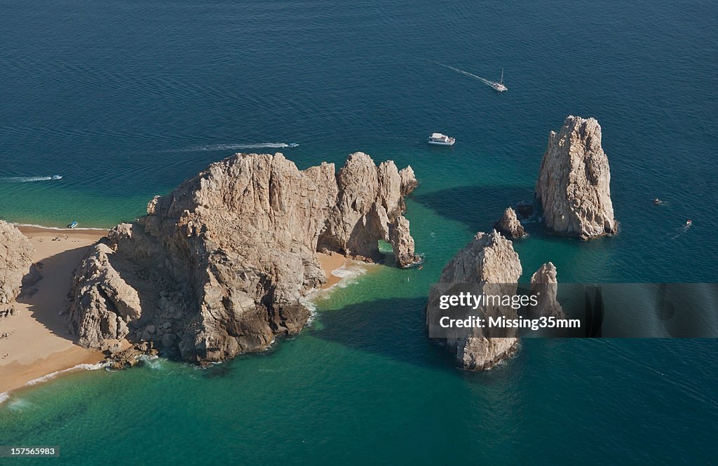 El Arco and Land's End from the Air