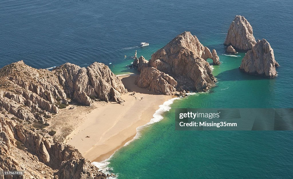 El Arco and Lover's Beach Aerial View