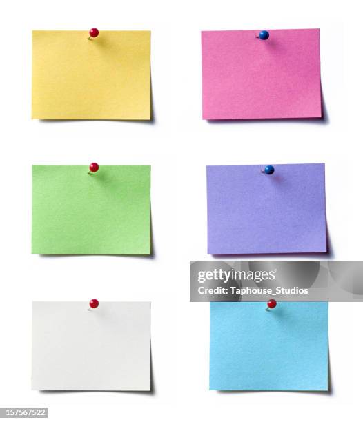 vuoto post-it note - blocchetto per messaggi foto e immagini stock