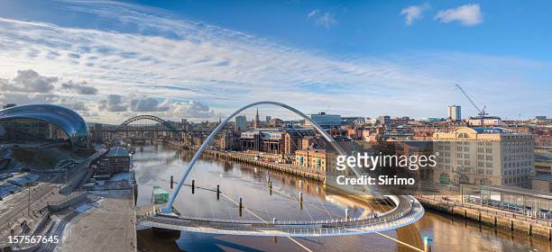 beautiful view of the newcastle quayside - newcastle upon tyne stock pictures, royalty-free photos & images