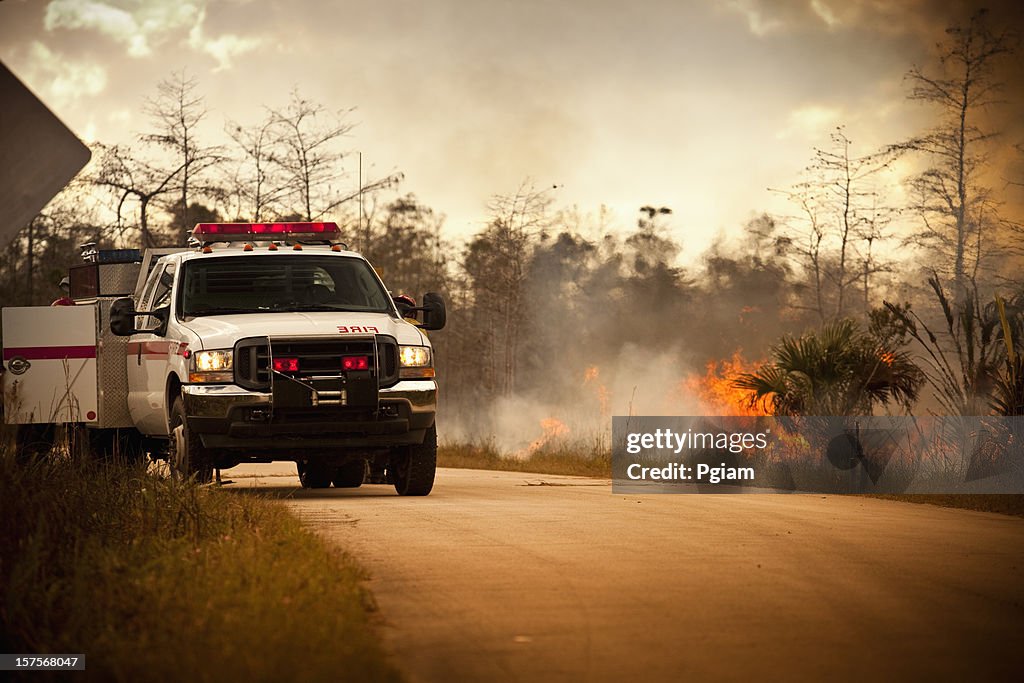 Smoke and wilderness emergency truck