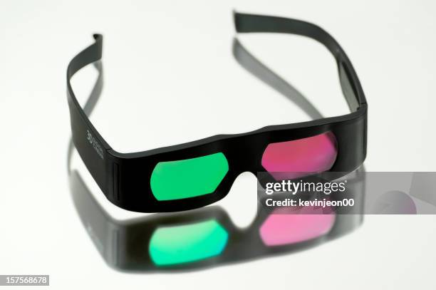 3 d-brille - 3 d glasses stock-fotos und bilder