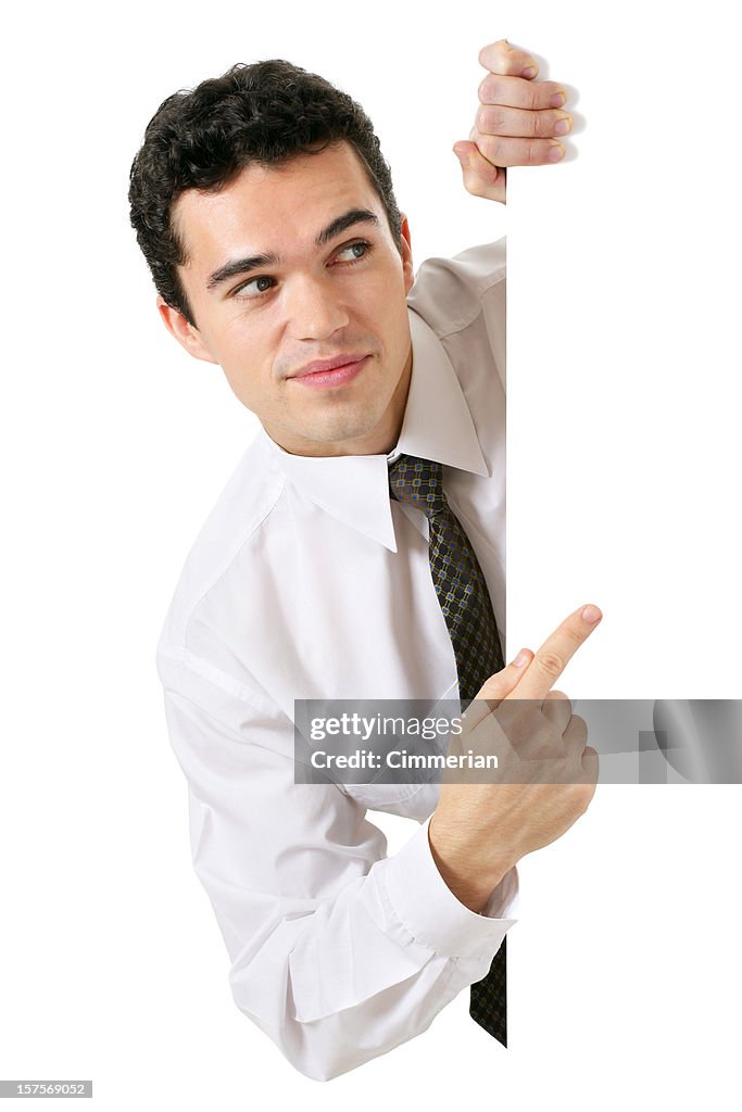 Blank sign - businessman