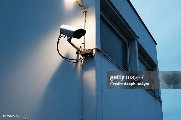 observation camera in twilight - vakthund bildbanksfoton och bilder