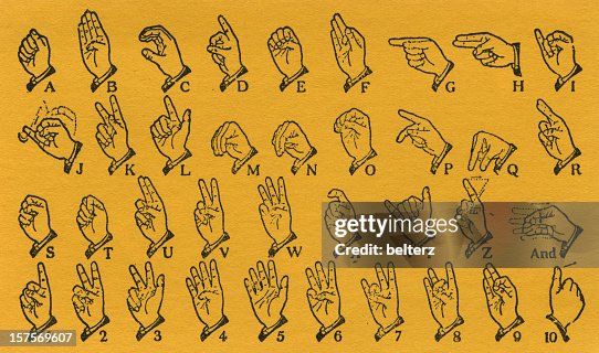 Major Sign Language Sign Language High-Res Vector Graphic - Getty Images