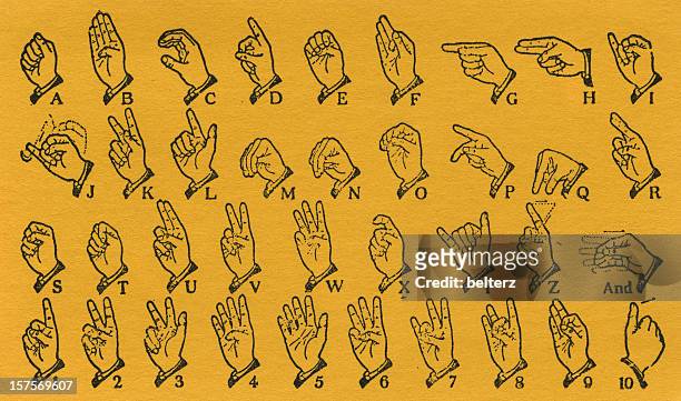 969 Sign Language High Res Illustrations - Getty Images