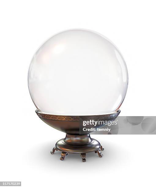 bola de cristal - transparent sphere fotografías e imágenes de stock