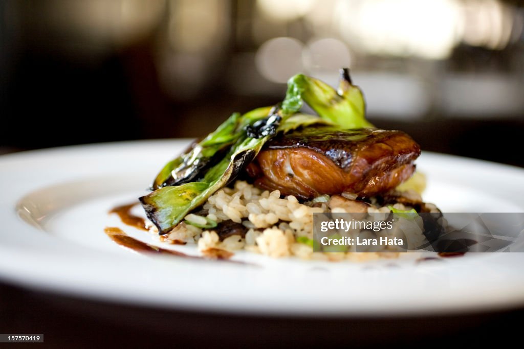 Black cod with soy miso glaze