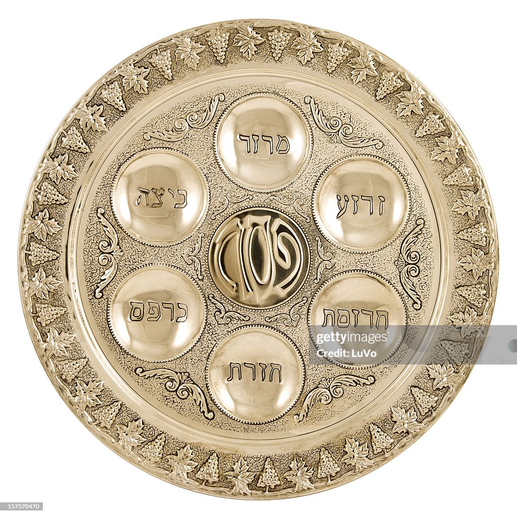 Silver seder plate