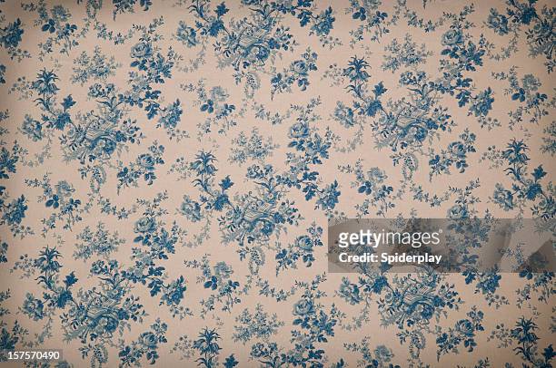 turnsberry toile medium antique fabric - old fashioned stock pictures, royalty-free photos & images