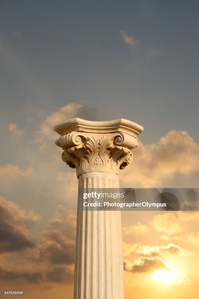 Column at sunset