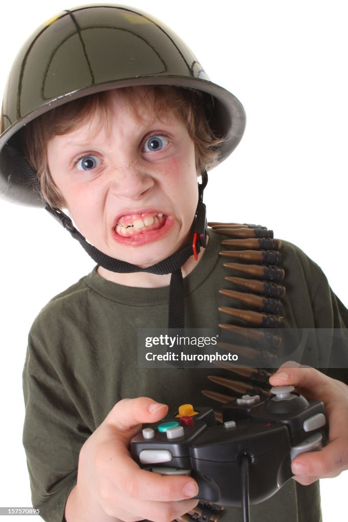Angry Boy With Video Game Controller High-Res Stock Photo - Getty Images