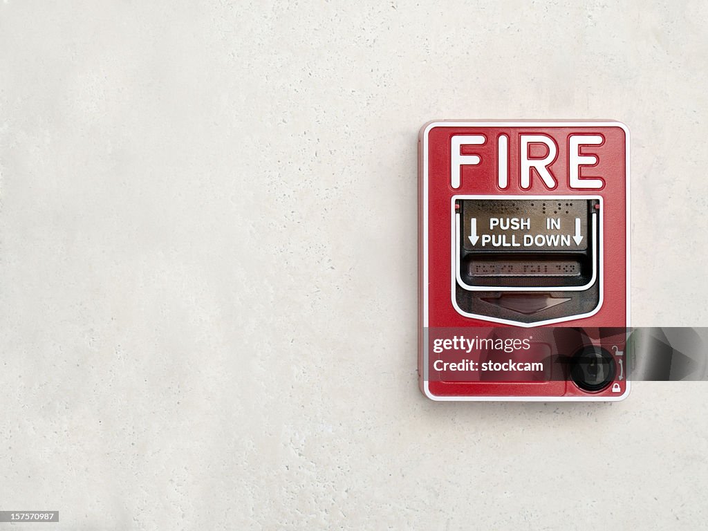 Fire Alarm on white wall