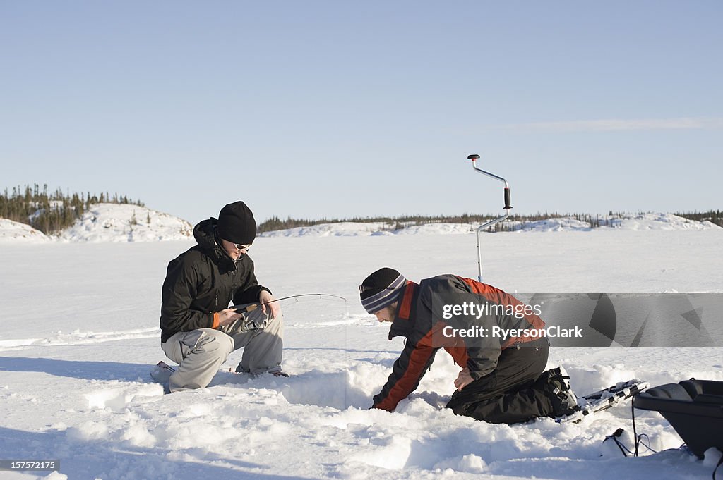 Ice Fishing, Yellowknife.