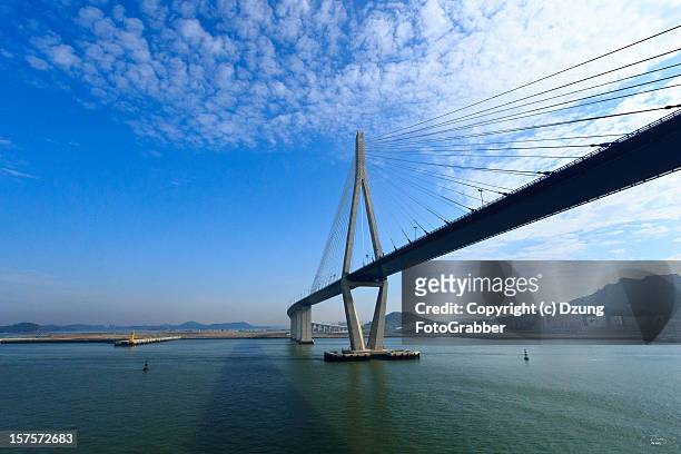 mokpo bridge - jeollanam do stock pictures, royalty-free photos & images