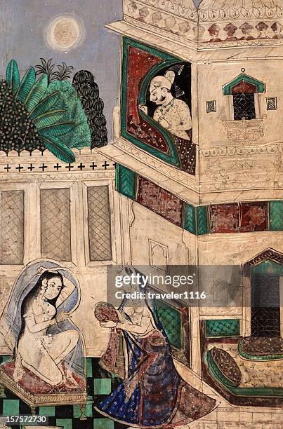 bundi palace painting - emperor stock pictures, royalty-free photos & images