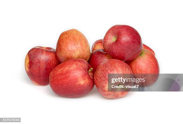 red apples - red delicious stockfoto's en -beelden