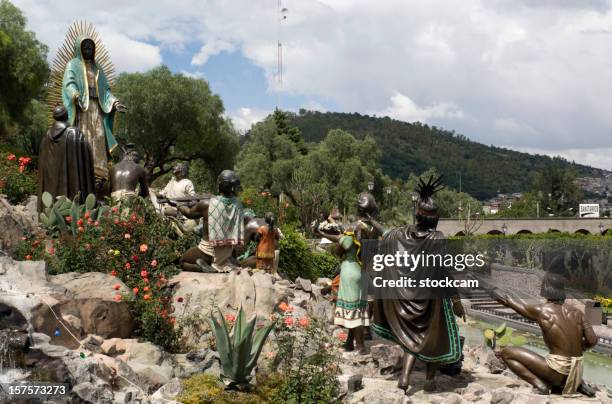 virgin of guadalupe statue - virgen de guadalupe stock pictures, royalty-free photos & images