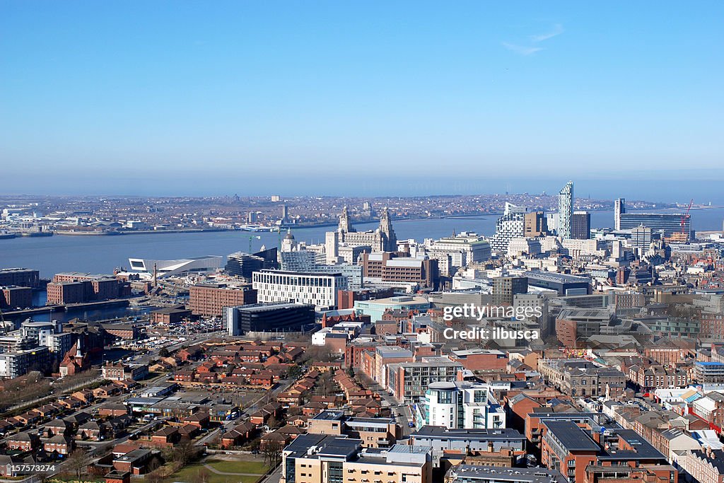 Aerial view of Liverpool