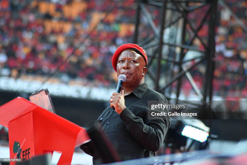 Eff Rally Today EFF leader Julius Malema during the Economic Freedom Fighters 10th ...