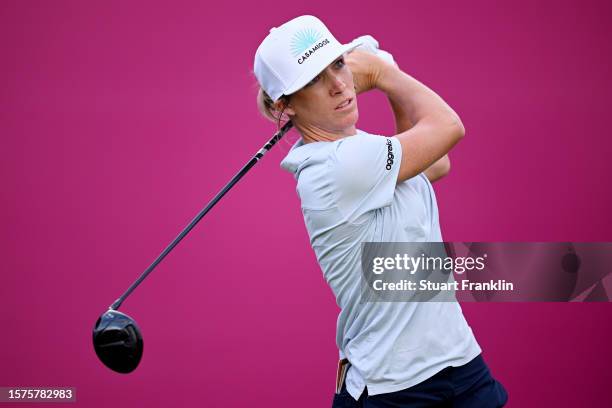 Mel Reid of England during the Second Round of the Amundi Evian Championship at Evian Resort Golf Club on July 28, 2023 in Evian-les-Bains, France.