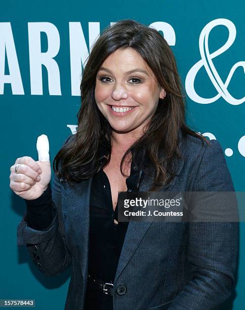 Chef and media personality Rachael Ray poses as she promotes her book "My Year In Meals" at Barnes & Noble Union Square on December 4, 2012 in New...
