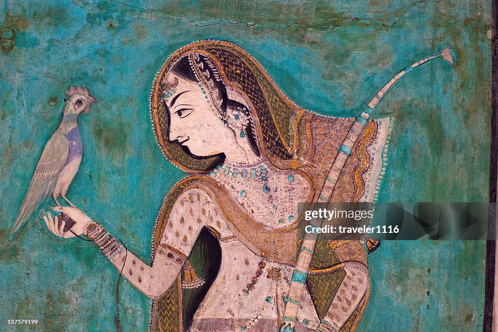 Bundi Palace Painting From Rajasthan, India