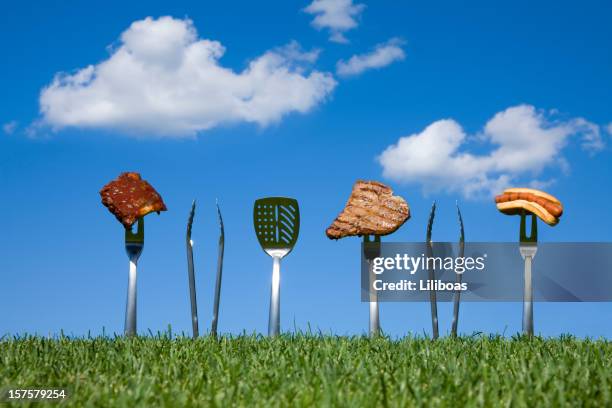 churrasco de quem? - pinça utensílio de servir - fotografias e filmes do acervo