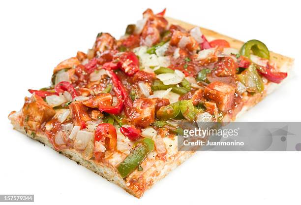 slice of pizza - groene paprika stockfoto's en -beelden