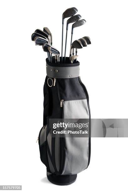 golf bag and clubs - xxxlarge - iron stock pictures, royalty-free photos & images