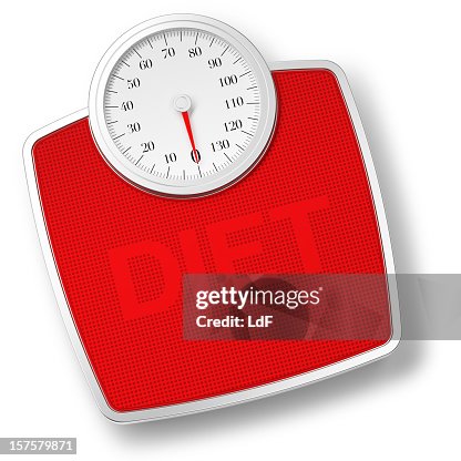 Bathroom Scale isolated on withe and DIET writing Bathroom Scale isolated on withe and DIET writing