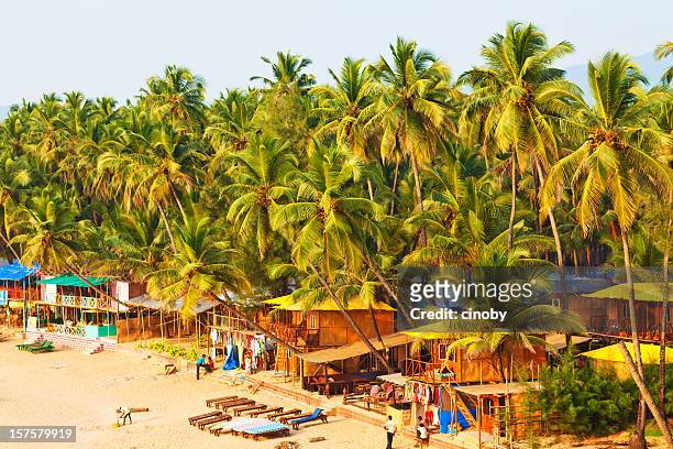 palm beach - palolem beach stock pictures, royalty-free photos & images