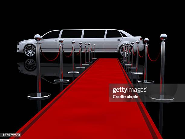 limousine and red carpet - red carpet limo stock pictures, royalty-free photos & images