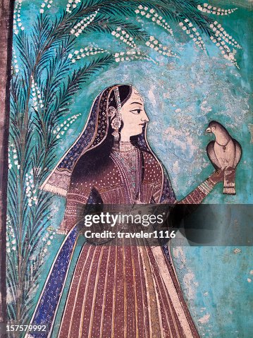 Bundi Palace Painting From Rajasthan, India Bundi Palace Painting From Rajasthan, India
