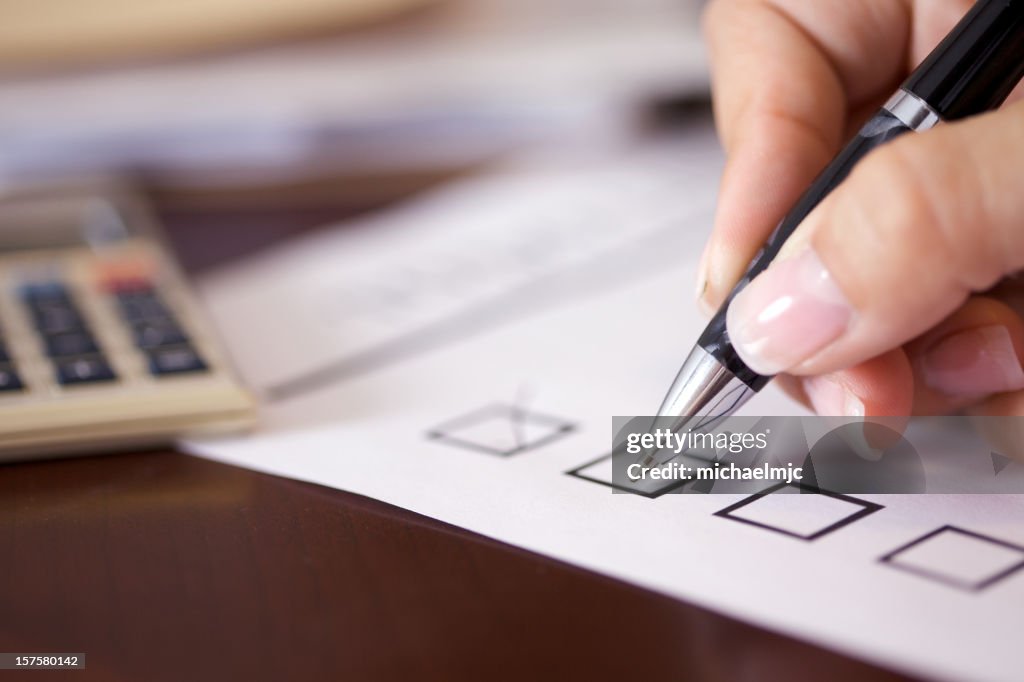 Check One Boxe Four Black Checkboxes With One Ticked High-Res Stock Photo - Getty Images