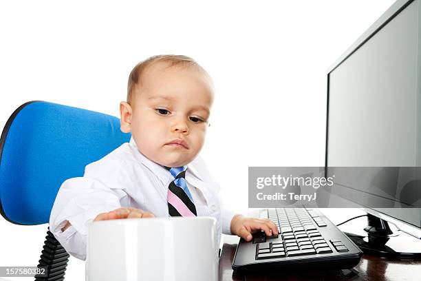 coffee time - bossy baby stock pictures, royalty-free photos & images