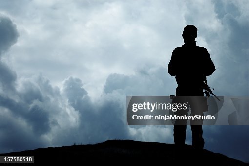 Soldier Overlooks the Horizon Soldier Overlooks the Horizon