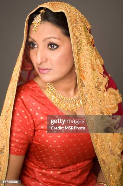 pakistani woman - pakistani gold jewelry stock pictures, royalty-free photos & images