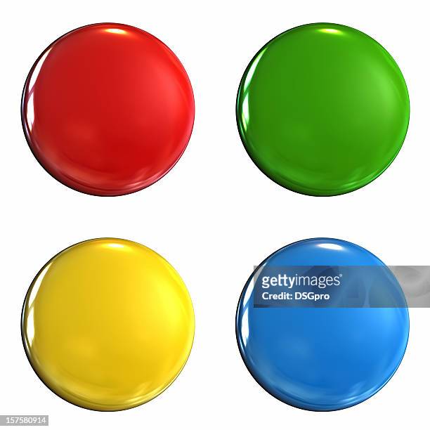 coloured badge - button stockfoto's en -beelden