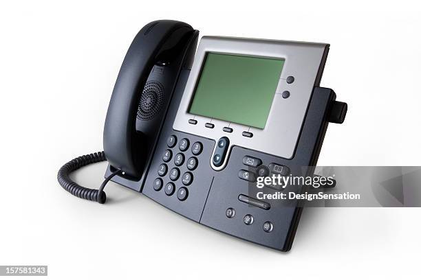 moderno telefono voip - landline phone foto e immagini stock