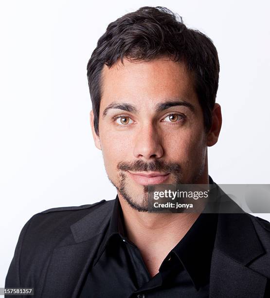 portrait of handsome man - goatee stock pictures, royalty-free photos & images