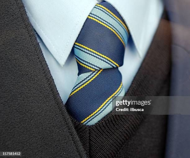 uk school uniform tie - school tie stockfoto's en -beelden