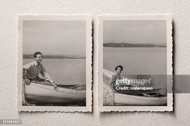 lovers of the sea - 1950's stock pictures, royalty-free photos & images