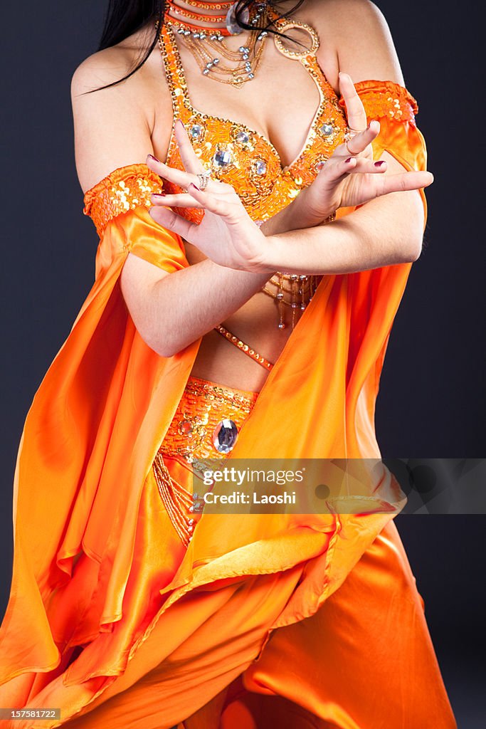 Beautiful girl dancer of Arabic dance