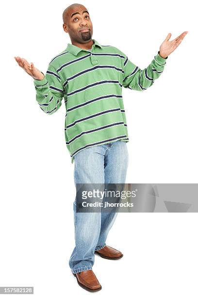 confused man - arms outstretched full body stock pictures, royalty-free photos & images