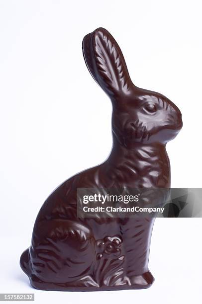 chocolate conejo de pascua - easter bunny fotografías e imágenes de stock