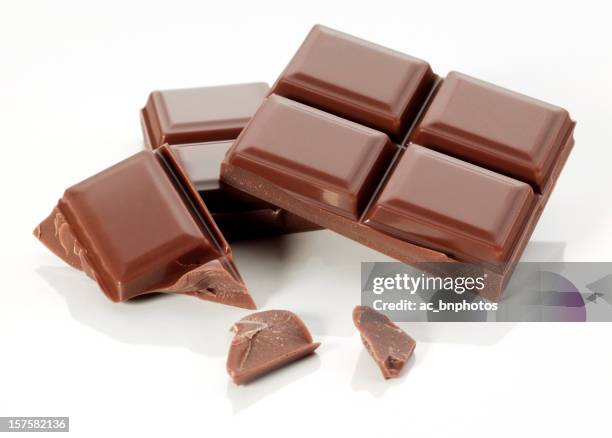 chocolate chunks - milk chocolate stock pictures, royalty-free photos & images