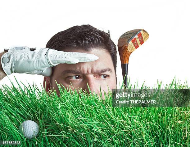 looking for the golf ball - golf humor stock pictures, royalty-free photos & images